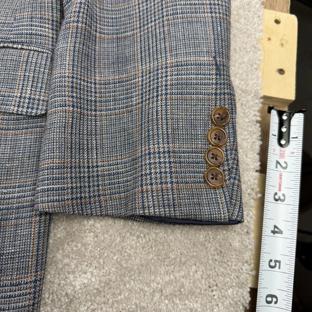 Brooks Brothers 1818 Madison Fit‎ Blazer Jacket Silk/Wool Houndstooth Size 42s